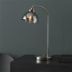 Caspa Task Table Lamp Bright Nickel & Mirrored Glass 100043