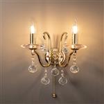 Bianco French Gold Crystal Wall Light IL30212