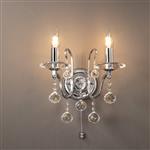 Bianco Switched Chrome/Crystal Wall Light IL30112