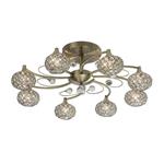 Cara Antique Brass And Crystal 8 Arm Ceiling Light IL30948
