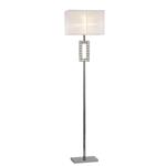 Florence Chrome with White Shade Rectangular Floor Lamp IL31537