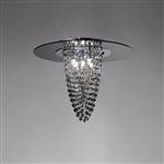 Oberon 5 Light Smoked Crystal And Chrome Ceiling Fitting IL31461