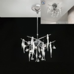 Cygnet White And Chrome 10 Light Ceiling Fitting IL50411