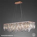 Maddison Rose Gold And Crystal Rectangular Ceiling Pendant IL31715