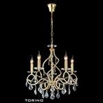 Torino 5 Lamp French Gold/Crystal Chandelier IL30325