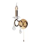 Torino French Gold Single Crystal Wall Light IL30321