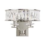 Vivienne Polished Nickel And Crystal Double Wall Light IL31822