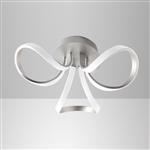 Knot Dimmable LED Silver 3 Arm Ceiling Light M4994