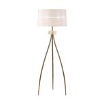 Loewe Antique Brass Floor Lamp with White Shade M4638AB/WS