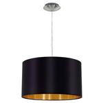 Maserlo Nickel Ceiling Pendant with Black and Gold Shade 31599