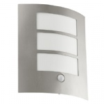 City Stainless Steel Outdoor Sensor Light with 3 Panel Front 88142