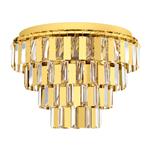 Erseka Polished Brass and Crystal Four Tiered Ceiling Fitting 99096