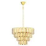 Erseka Polished Brass and Crystal Four Tiered Pendant 99097