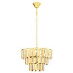 Erseka Polished Brass and Crystal Small Three Tiered Fitting 99098