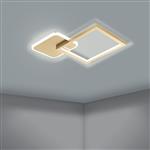 Gafares LED Gold And White Square Semi-Flush Light 900424