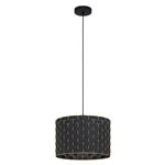 Marasales Brass And Black Woven Fabric Drum Pendant Fitting 99524
