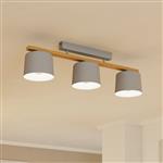 Mariel Grey And Brown Triple Ceiling Light 900361
