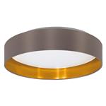 Maserlo 2 Circular Cappuccino And Gold LED Ceiling Fitting 99542