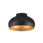 Mogano 2 Black And Gold Semi-Flush Ceiling Light 900554