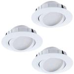 Pineda Pack Of Three LED White Tiltable Spot Lights 95857