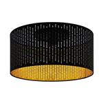 Varillas Steel Fabric Black/Gold Semi-Flush Ceiling Light 98311