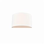Lonnie Off White Fabric & Perspex Curved Wall Light FRA962