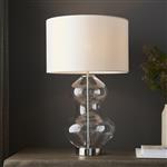 Carex Bright Nickel and White Table Lamp Carex-NW1