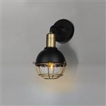Cape Sand Black And Antique Brass IP65 Outdoor Wall Light LT30418