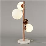 Charleston Copper with Opal Glass 3 Light Table Lamp LT30525