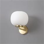 Hartford Satin Gold And Frosted White Wall Light LT31541