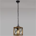 Roseville Outdoor Exterior Black Gold Hanging Lantern LT31257