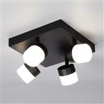 Virginia 4 Light LED Black Bathroom Ceiling Fitting LT31137