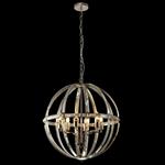 Baltimore Large Nickel And Glass Crystal Globe Pendant LT31309