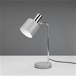 Adam Chrome And Grey Adjustable Head Table Lamp R51041011