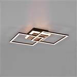 Giro LED Square Black And Wood Semi-Flush Ceiling Light R62793635