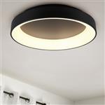 Girona Large Matt Black LED Ceiling Light 671290132