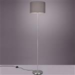 Hotel Grey Shade Straight Nickel Floor Lamp 401100111