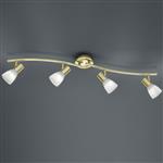 Levisto 4-Light Matt Brass Ceiling LED Spotlight 871010408