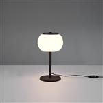 Madison LED Matt Black & White Opal Glass Table Lamp 542010134