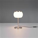 Madison LED Matt Nickel & White Opal Glass Table Lamp 542010107