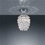 Petty Chrome & Transparent Clear Small Ceiling Fitting R60451006