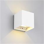 Talent IP44 Rated LED Battery Operated White Cube Wall Light R27759131