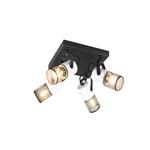 Tosh Black And White Four Light Ceiling Spot Fitting 804300434