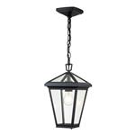 IP44 Rated Black Outdoor Small Hanging Lantern QN-ALFORD-PLACE8-S-MB