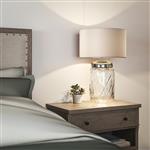 Polished Nickel And Glass Dual-Lit Large Table Lamp QN-SOLA-TL-L