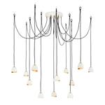 Shell White And Luxe Gold 12 Light Cluster Pendant QN-NULA-12P