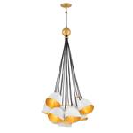 Shell White And Luxe Gold 15 Light Cluster Pendant QN-NULA-15P