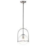 Single Ceiling Pendant Clear Glass Brushed Nickel QN-SOMERSET-P-C-BN