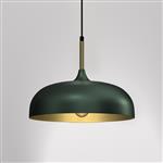 Lincoln Small Green and Gold Ceiling Pendant MLP8032