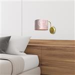 Ziggy Single Gold and Pink Wall Light MLP7583
